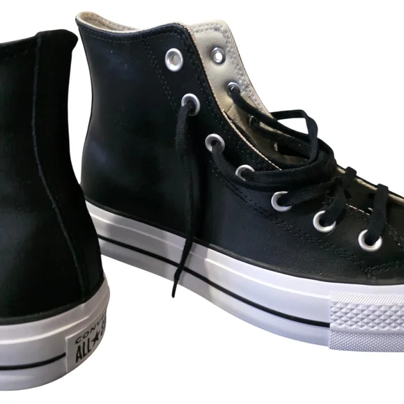 Converse Chuck Taylor All Star Lift Platform High Top Sneakers Black Worn Once - Picture 8 of 10